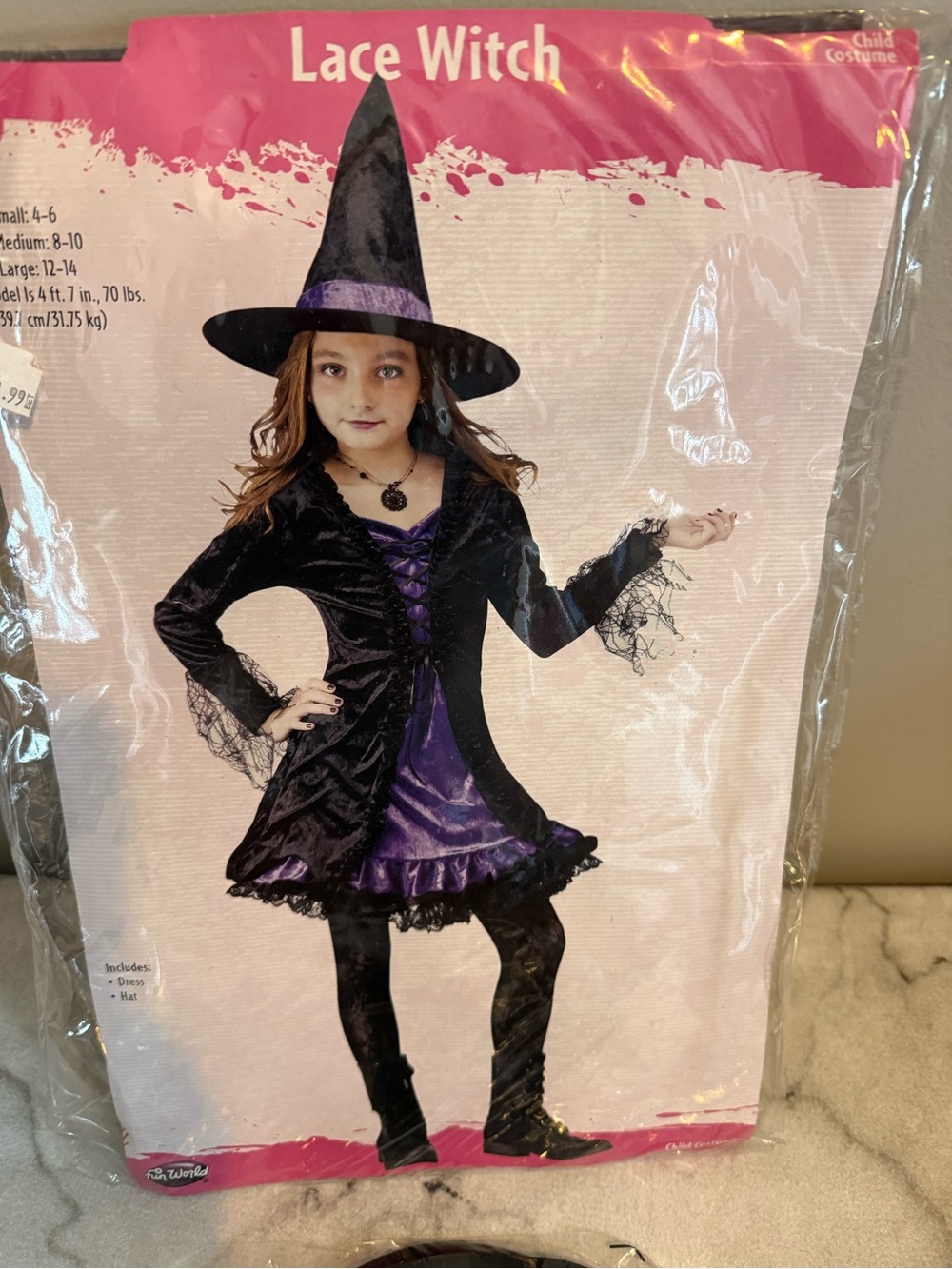 Girls Lace Witch Costume